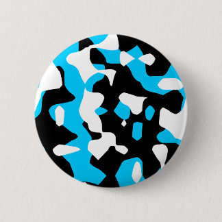 Corey Tiger 80s Retro Blue Camouflage (Camo) Pinback Button
