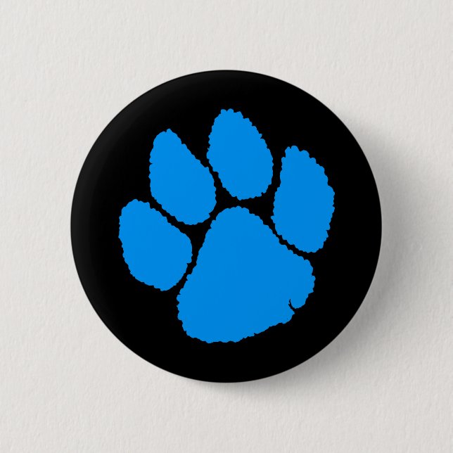 COREY TIGER '80s RETRO BLUE TIGER CLAW Button (Front)