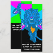 Corey Tiger 80s Retro Fierce Pouncing Tiger (Front/Back)