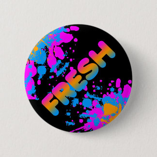 COREY TIGER 80s RETRO FRESH PAINT SPLATTER Button