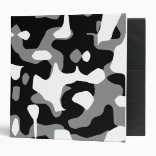 Corey Tiger 80s Retro Gray Camouflage (Camo) 3 Ring Binder