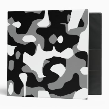 Corey Tiger 80s Retro Gray Camouflage (camo) 3 Ring Binder by COREYTIGER at Zazzle