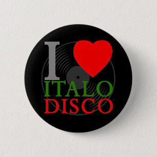 Corey Tiger 80s Retro I Love Italo Disco Pin
