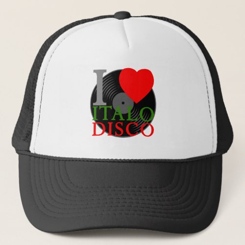 Corey Tiger 80s Retro I Love Italo Disco T_Shirt Trucker Hat