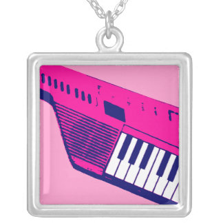 Corey Tiger 80s Retro Keytar Necklace (Pink)