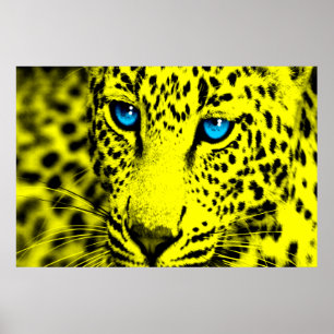 Corey Tiger 80s Retro Leopard Poster