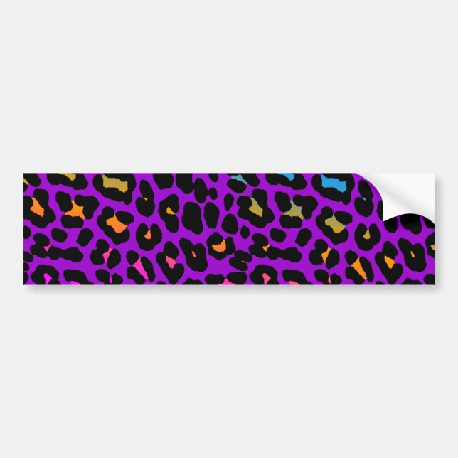 Corey Tiger 80s Retro Leopard Spots Bumper Sticker (Front)