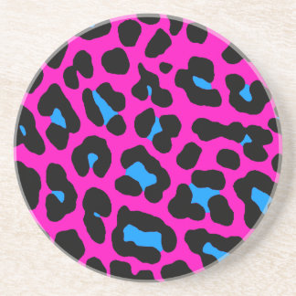 Corey Tiger 80s Retro Leopard Spots Pattern Sandstone Coaster