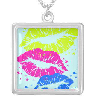 Corey Tiger 80s Retro Lips Stars Necklace