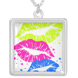 Corey Tiger 80s Retro Lips Stars Necklace