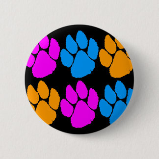COREY TIGER 80s RETRO MULTICOLOUR TIGER CLAWS Pinback Button