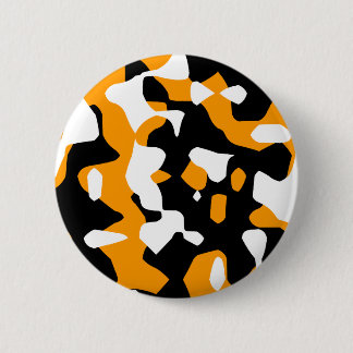 Corey Tiger 80s Retro Orange Camouflage (Camo) Pinback Button