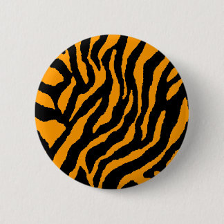 COREY TIGER 80s RETRO ORANGE TIGER STRIPES Pinback Button