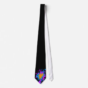 Corey Tiger 80s Retro Paint Splatter (Multicolor) Neck Tie