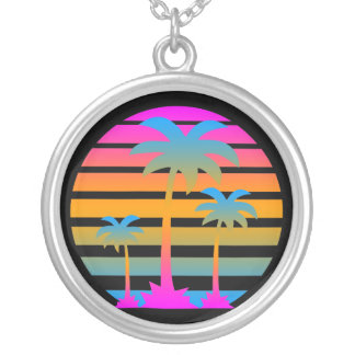 Corey Tiger 80s Retro Palm Trees Necklace