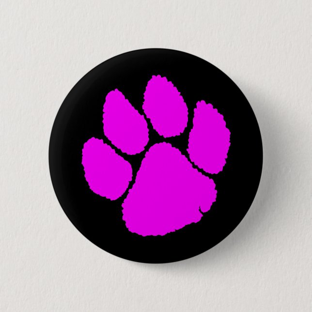 COREY TIGER '80s RETRO PINK TIGER CLAW Pinback Button (Front)