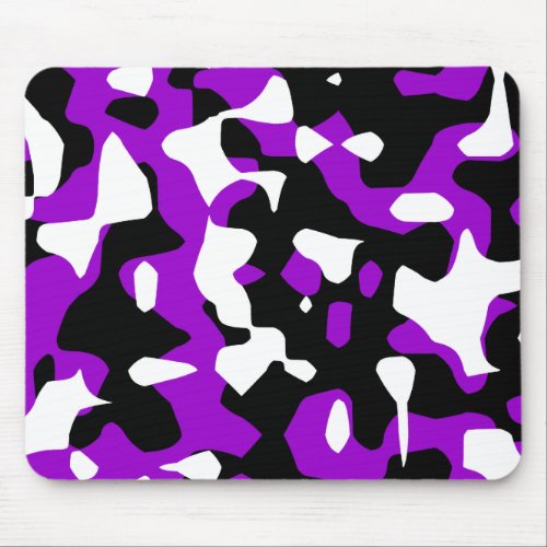 Corey Tiger 80s Retro Purple Camouflage Camo Mouse Pad