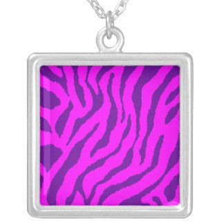 Corey Tiger 80s Retro Purple Tiger Stripe Necklace