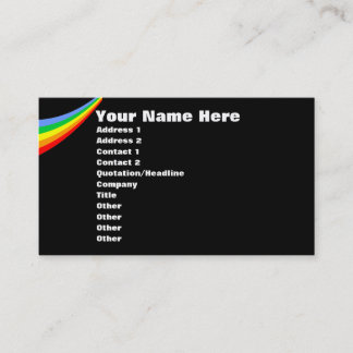 Corey Tiger 80s Retro Rainbow Business Card