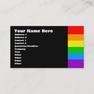 Corey Tiger 80s Retro Rainbow Business Card