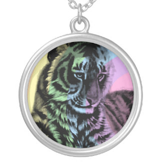 Corey Tiger 80s Retro Rainbow Tiger Necklace