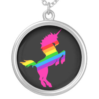Corey Tiger 80s Retro Rainbow Unicorn Necklace