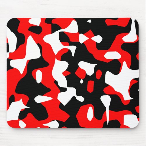 Corey Tiger 80s Retro Red Camouflage Camo Mouse Pad