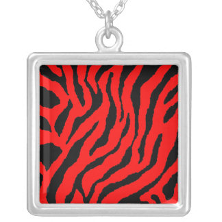 Corey Tiger 80s Retro Red Tiger Stripe Necklace
