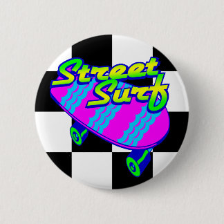 Corey Tiger 80s Retro Street Surf Skateboard Pinback Button