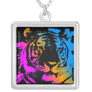 Corey Tiger 80s Retro Tiger Face Necklace