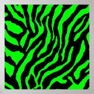 Corey Tiger 80s Retro Tiger Pattern Poster