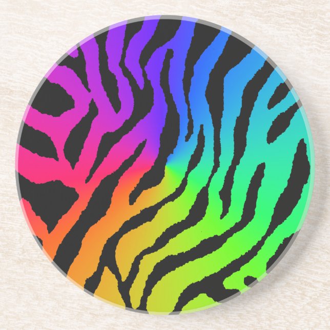 Corey Tiger 80s Retro Tiger Stripes Coaster (Front)