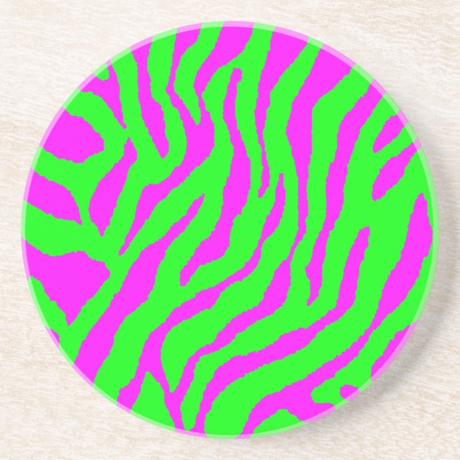 Corey Tiger 80s Retro Tiger Stripes Drink Coaster (Front)