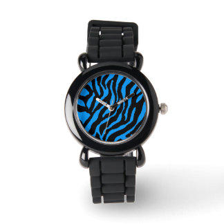 Corey Tiger 80s Retro Tiger Stripes Watch (Blue)