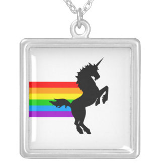 Corey Tiger 80s Retro Unicorn Rainbow Necklace