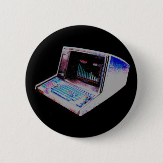 Corey Tiger 80S Retro Vintage Computer Pinback Button