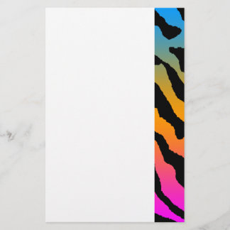 Corey Tiger 80s Retro Vintage Multi Tiger Stripes Stationery