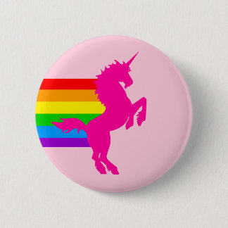 COREY TIGER 80s RETRO VINTAGE RAINBOW UNICORN Button