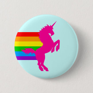 COREY TIGER 80s RETRO VINTAGE RAINBOW UNICORN Button