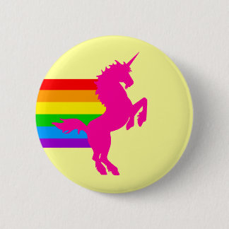 COREY TIGER 80s RETRO VINTAGE RAINBOW UNICORN Button