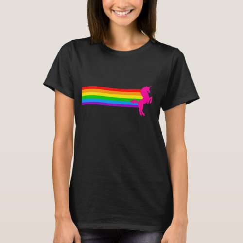 Corey Tiger 80S Retro Vintage Rainbow Unicorn T_Shirt
