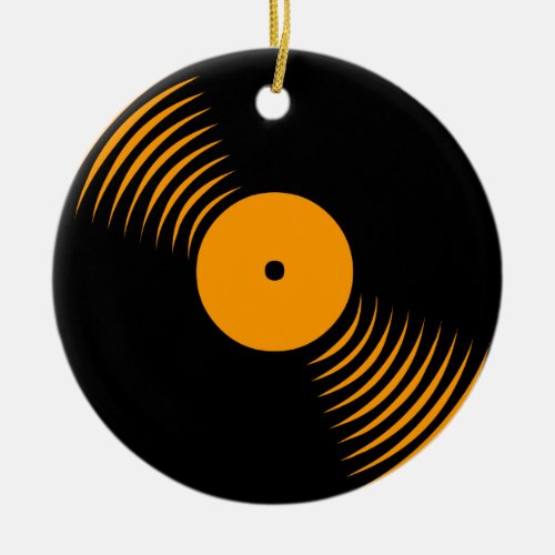 Corey Tiger 80s Retro Vinyl Record Ornament