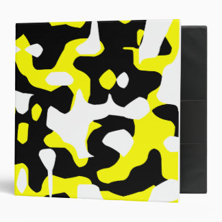 Corey Tiger 80s Retro Yellow Camouflage (Camo) 3 Ring Binder