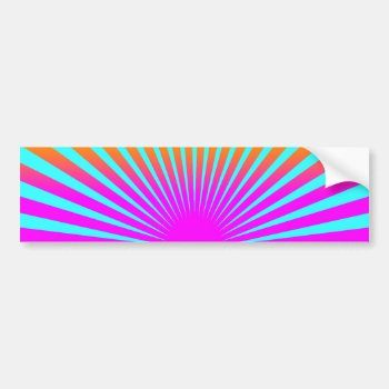 Corey Tiger 80s Rising Sun Stripes Bumper Sticker by COREYTIGER at Zazzle