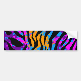 Corey Tiger 80s Splatter Paint Tiger Stripes Bumper Sticker