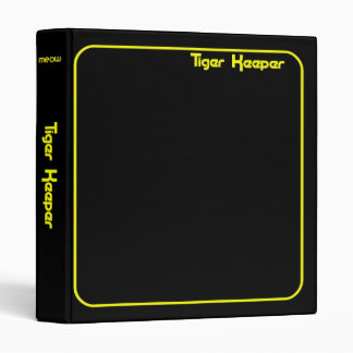 Corey Tiger 80s Style Tiger Keeper Black & Yellow 3 Ring Binder