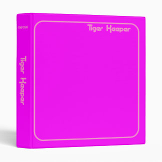 Corey Tiger 80s Style Tiger Keeper Pink 3 Ring Binder