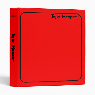 Corey Tiger 80s Style Tiger Keeper Red & Black Binder