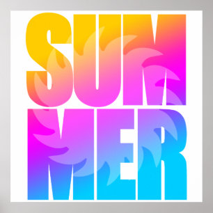 Corey Tiger 80s Summer Sun Poster