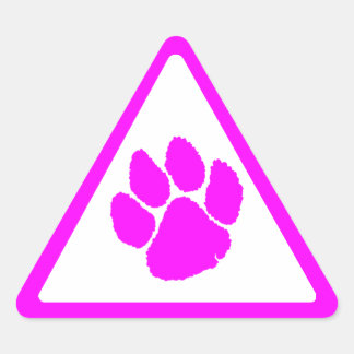 Corey Tiger 80s Tiger Claw Triangle Sticker